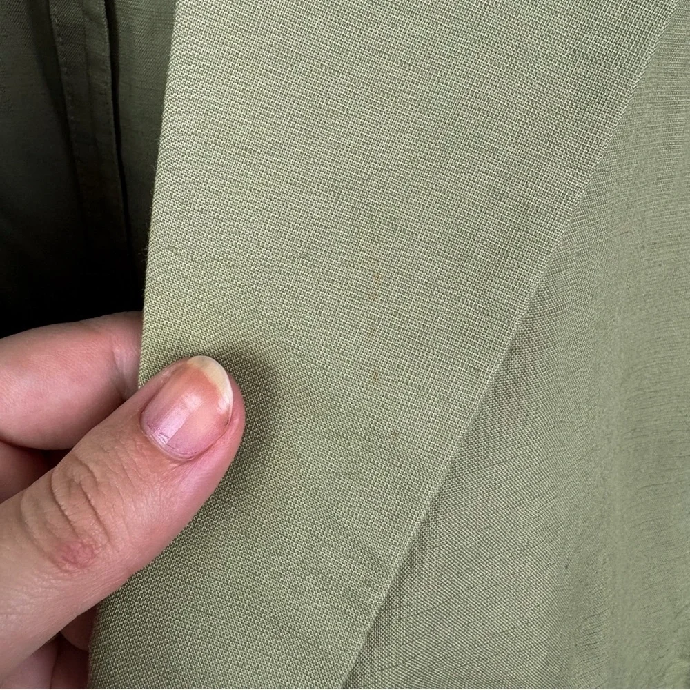 Uniqlo Comptoir Des Cotonniers Linen Blend Blazer Jacket Sage Green Small